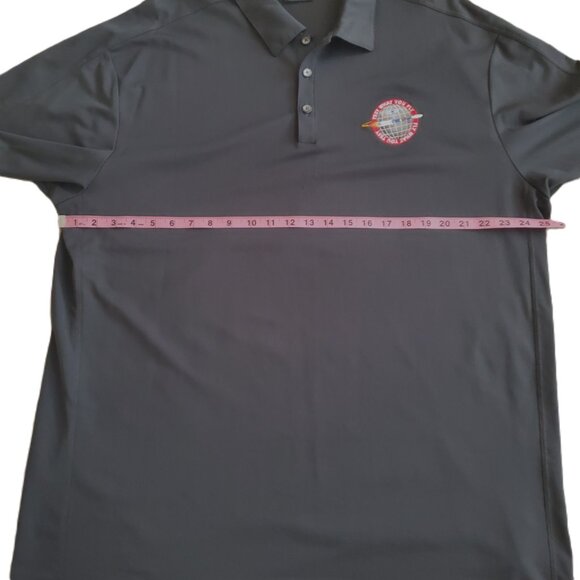 Nike Men's Charcoal Gray Polo Style Golf Shirt with Delta Launch Logo, Size XXL - Picture 2 of 11